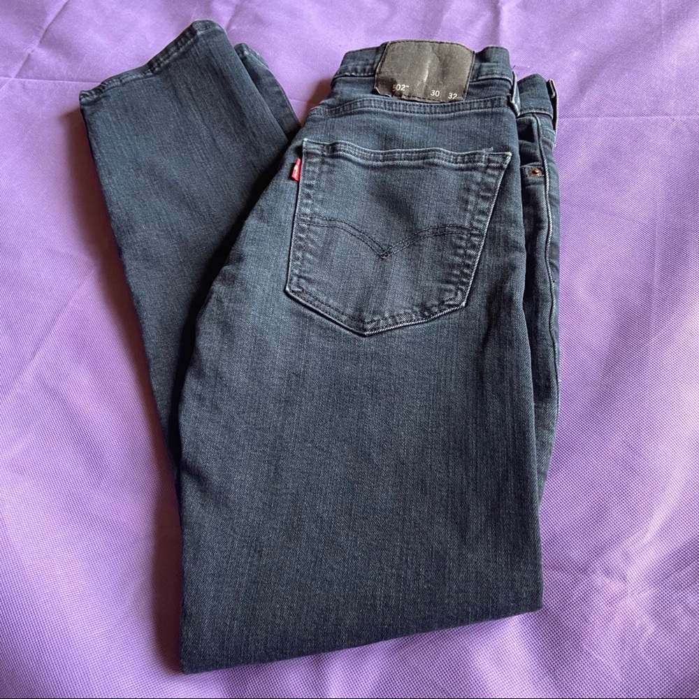 LEVI 502s 30x32 BLACK TAPERED FIT BLACK JE…